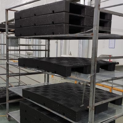 Palettes en plastique faites face simples de PPE de logistique d'euro palette 1200*1000*150mm