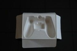 Emballage moulé par pulpe pressé humide jetable de 100% pour les produits cosmétiques