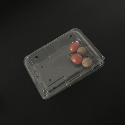 fruit jetable clair de 24*18*8cm empaquetant des boîtes en plastique avec des couvercles